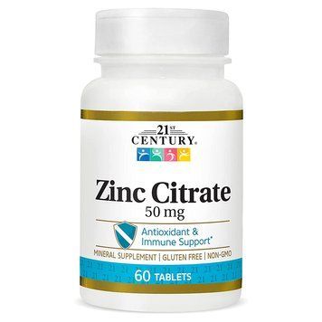21st Century Zinc Citrate 50 mg, 60 таблеток CN9002 фото