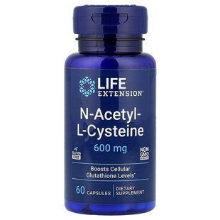 Life Extension N-Acetyl-L-Cysteine 600 mg, 60 капсул CN17283 фото