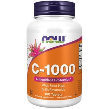 NOW Vitamin C-1000 with Rose Hips & Bioflavonoid, 100 таблеток CN12474 фото