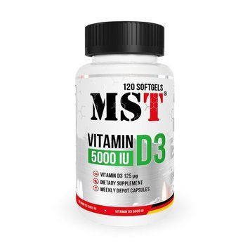 MST Nutrition Vitamin D3 5000 IU, 120 капсул CN14333 фото