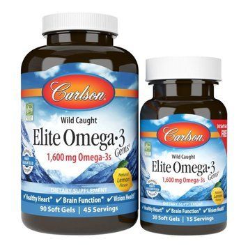 Carlson Labs Elite Omega-3 Gems, 90+30 капсул CN7437 фото