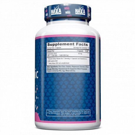 Haya Labs Hyaluronic Acid 40 mg, 30 капсул CN10260 фото