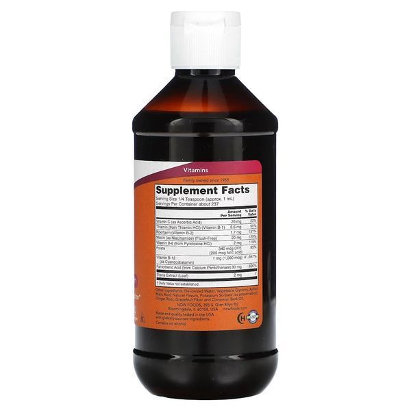 NOW Vitamin B12 Complex Liquid, 237 мл CN12431 фото