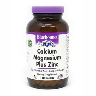 Bluebonnet Nutrition Calcium Magnesium plus Zinc, 180 каплет CN6486 фото