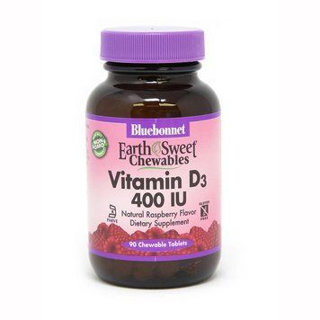 Bluebonnet Nutrition Earth Sweet Chewables Vitamin D3 400 IU, 90 жевательных таблеток CN5120 фото