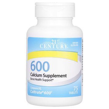 21st Century Calcium 600 mg, 75 таблеток CN3888 фото