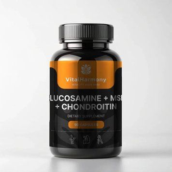 VitalHarmony Glucosamine + MSM + Chondroitin, 90 капсул CN16694 фото