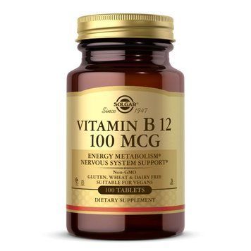 Solgar Vitamin B12 100 mcg, 100 таблеток CN12404 фото