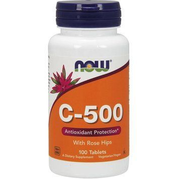 NOW Vitamin C-500 Rose Hips, 100 таблеток CN12480 фото