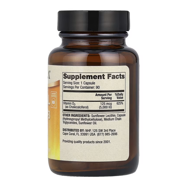 Liposomal Vitamin D3 5000 IU - 90 caps 2023-10-7440 фото
