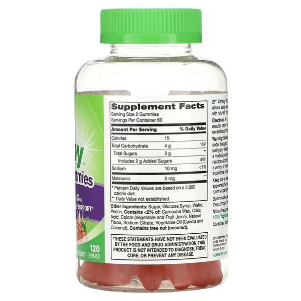 21st Century VitaJoy Melatonin Gummies, 120 желеек - Клубника CN19975-1 фото
