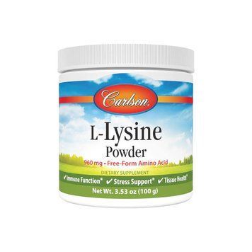 Carlson Labs L-Lysine Powder, 100 грамм CN4005 фото