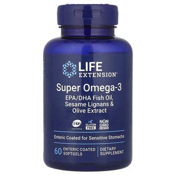 Life Extension Super Omega-3 Enteric Coated, 60 капсул CN14098 фото