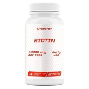 Sporter Biotin 10000 mcg, 100 капсул CN9787 фото