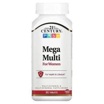 21st Century Mega Multi for Women, 90 таблеток CN13487 фото