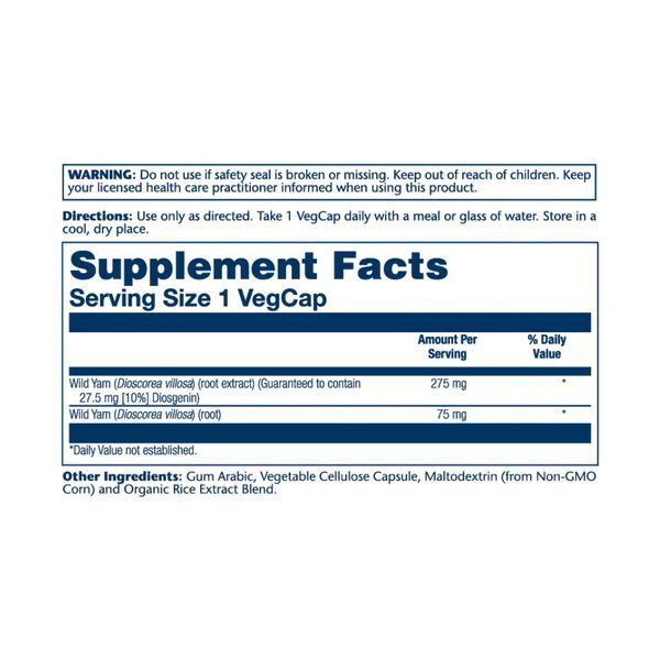 Wild Yam Root Extract 275mg - 60 vcaps 2023-10-4426 фото