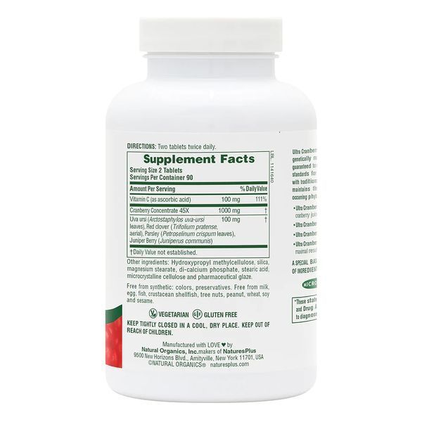 Natures Plus Ultra Cranberry 1000 mg, 180 таблеток CN9464 фото
