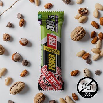 Power Pro Protein Bar 36% Sugar Free, 60 грам - Орех CN9361-1 фото