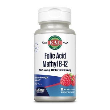 KAL Folic Acid Methyl B-12, 60 микро таблеток CN16520 фото
