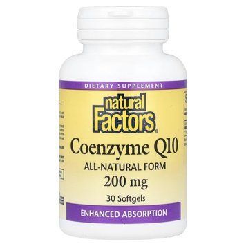 Natural Factors Coenzyme Q10 200 mg, 30 капсул CN17124 фото