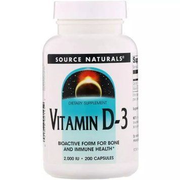 Source Naturals Vitamin D3 2000 IU, 200 капсул CN12565 фото