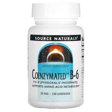 Source Naturals Coenzymated Vitamin B6 25 mg, 120 леденцов CN12560 фото