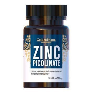 Golden Pharm Zinc Picolinate, 90 таблеток CN15572 фото