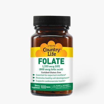 Country Life Folic Acid, 100 таблеток CN10468 фото