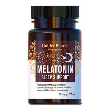 Golden Pharm Melatonin Sleep Support 5 mg, 60 вегакапсул CN15574 фото