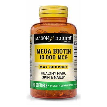 Mason Natural Mega Biotin 10000 mcg, 50 капсул CN10952 фото