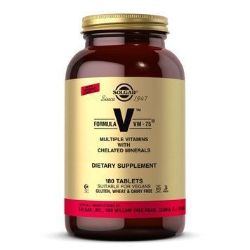 Solgar Formula V VM-75, 180 таблеток CN6120 фото