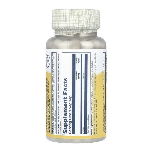 L-Tyrosine 500mg - 100 vcaps 2023-10-6756 фото
